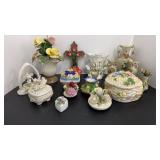 Capodimonte Porcelain Vases & Jewelry Holders