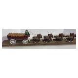 Cast Iron Horse Drawn Beer Wagon