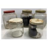 Antique Glass Canisters