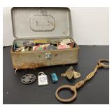 Metal Tool Box of Match Books, Coca Cola Bottle