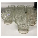 Heavy Glass Stemmed Mugs