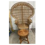 Wicker Chair & Stool