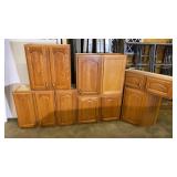 Oak Faced Upper Cabinets