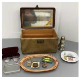 Cosmetic Case, Eye Glasses, Dresser Tray