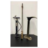 Hand Tire Pump, Cobbler Stand, large bore bit