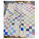 Antique Hand Tied Crib/Lap Quilt