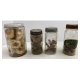 Antique Glass Coffee Canister, Jumbo Peanut Butter