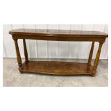 Behind Sofa Table with Beveled Glass Inserts