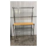 Bakers rack with work surface