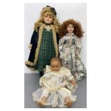 Porcelain Dolls 32in & 24in