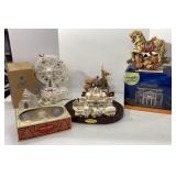 Shiny Brite Ornaments & Avon Ferris wheel/Train