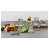 Antique Shaving Brushes, Mugs, Compact