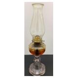 Purple Tint Glass Eagle Oil Lamp