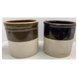 1gal brown & white Crocks