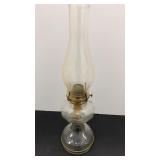 Antique Glass oil Lamp 18.5in tall