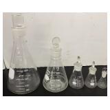 Laboratory Set Of Erlenmeyer Flasks