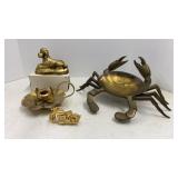 Heavy Brass Crab, Poodle Bank, Motorcycle Clock