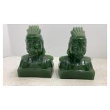 Cathay Imperial Glass Dynasty Jade Bookends