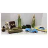 Avon Bottles, Car Bank & Tin
