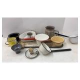 Vtg Enamel Cookware