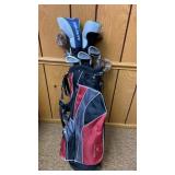 Golf Clubs & Standing Golf Bag w/ shoulder straps
