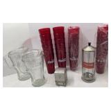 Coca Cola Red Plastic Cups, Straws & Toothpick