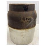 Brown & White Crock with Lid (1gal)