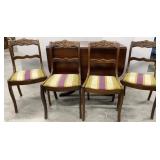Antique Drop Leaf Dining Table & Rosewood Chairs