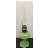 Aladdin Jadeite Oil Lamp 23in to top of Chimney