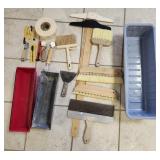 Wall paper tools, supplies, brushes