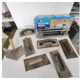 Tile Cutter, trowels, float