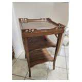 Accent Table, Vintage, glass top