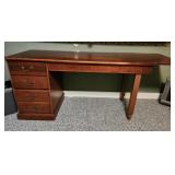 Cherry desk, 2 drawer pedestal