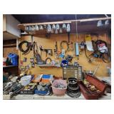 Work bench & wall contents