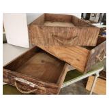 Wood drawers, (3) homemade