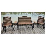 Patio Glider & glider chairs (3 pieces)