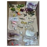 Fishing Lures, frogs,  worms