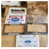 License plates & holders, advertising