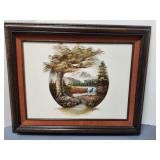 Painting by T. Travis, framed