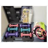 York Hand Weight Set, Stretch Bands
