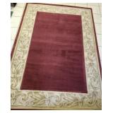 Area Rug, Burgundy, Heat Set