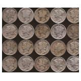 Mercury Silver Dimes (20)