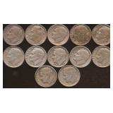 Roosevelt Silver Dimes (12)