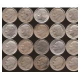 Roosevelt Silver Dimes (20)