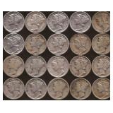 Mercury Silver Dimes (20)