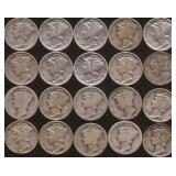 Mercury Silver Dimes (20)