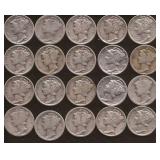 Mercury Silver Dimes (20)