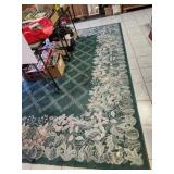 Area Rug, Green, 8 foot by 11 foot