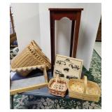 Baskets, plant stand, Stairway basket