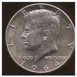 Kennedy Half Dollar 1964D